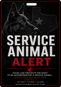 Texas Service Animal Access Lanyard + Card