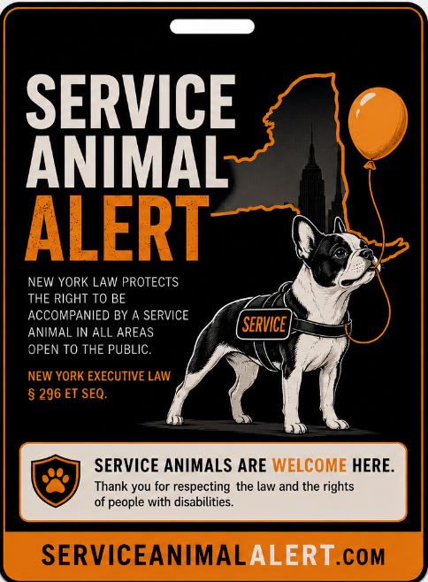 New York Service Animal Access Lanyard + Card