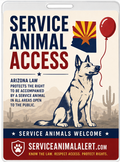 Arizona Service Animal Access Card & Lanyard