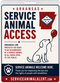 Arkansas Service Animal Access Card &amp; Lanyard