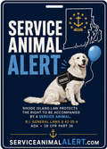 Rhode Island Service Animal Access Card + Lanyard