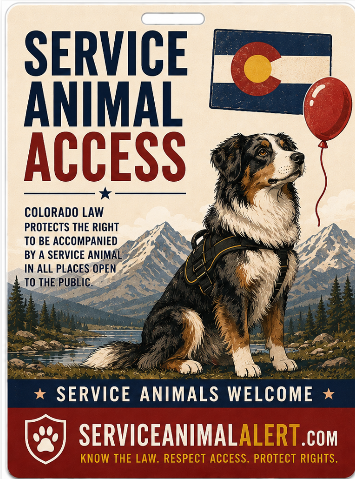 Colorado Service Animal Access Card + Lanyard