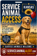 KANSAS SERVICE ANIMAL ACCESS CARD + LANYARD