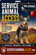 Oklahoma Service Animal Access Card + Lanyard
