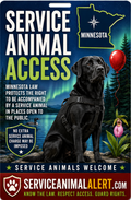 Minnesota Service Animal Access Card + Lanyard