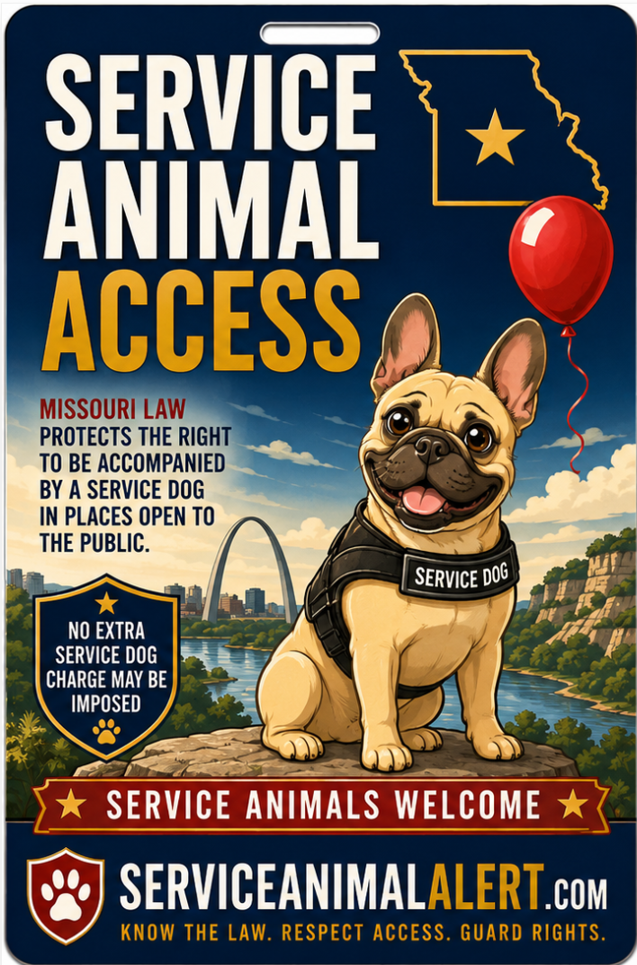 MISSOURI SERVICE ANIMAL ACCESS CARD + Lanyard