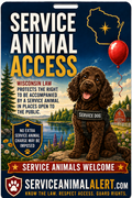 WISCONSIN SERVICE ANIMAL ACCESS CARD + Lanyard