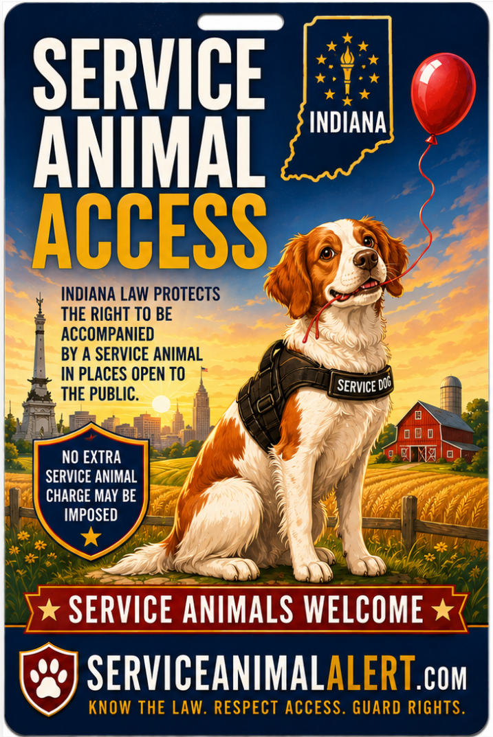 Indiana Service Animal Access Card