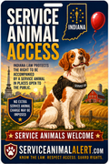 Indiana Service Animal Access Card