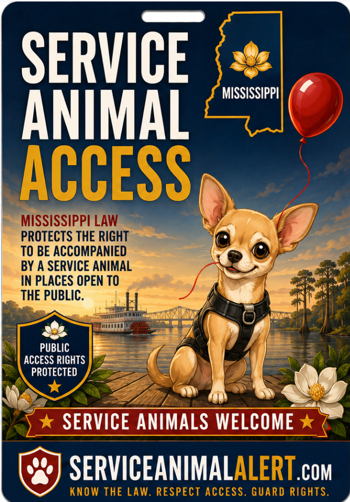 Mississippi Service Animal Access Card
