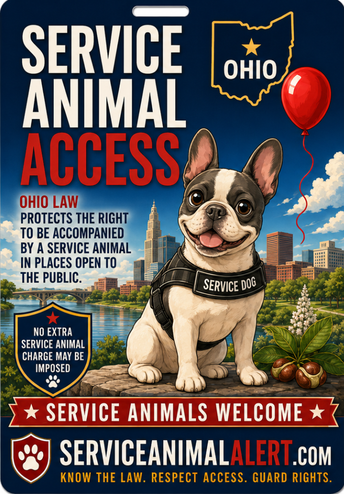 Ohio Service Animal Access Card + Lanyard