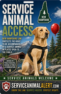 New Hampshire Service Animal Access Card + Lanyard