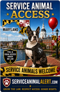 Maryland Service Animal Access Card + Lanyard