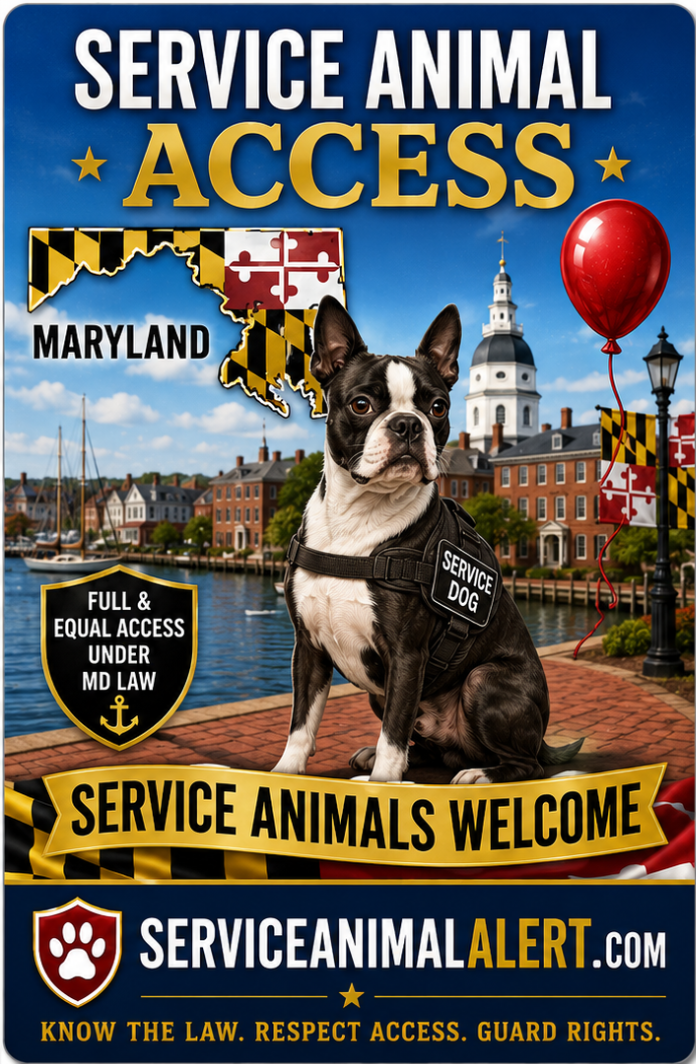 Maryland Service Animal Access Card + Lanyard