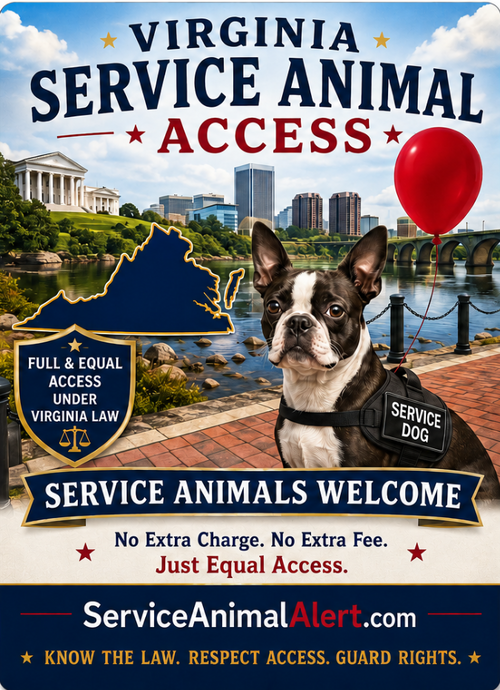 Virginia Service Animal Access Card + Lanyard