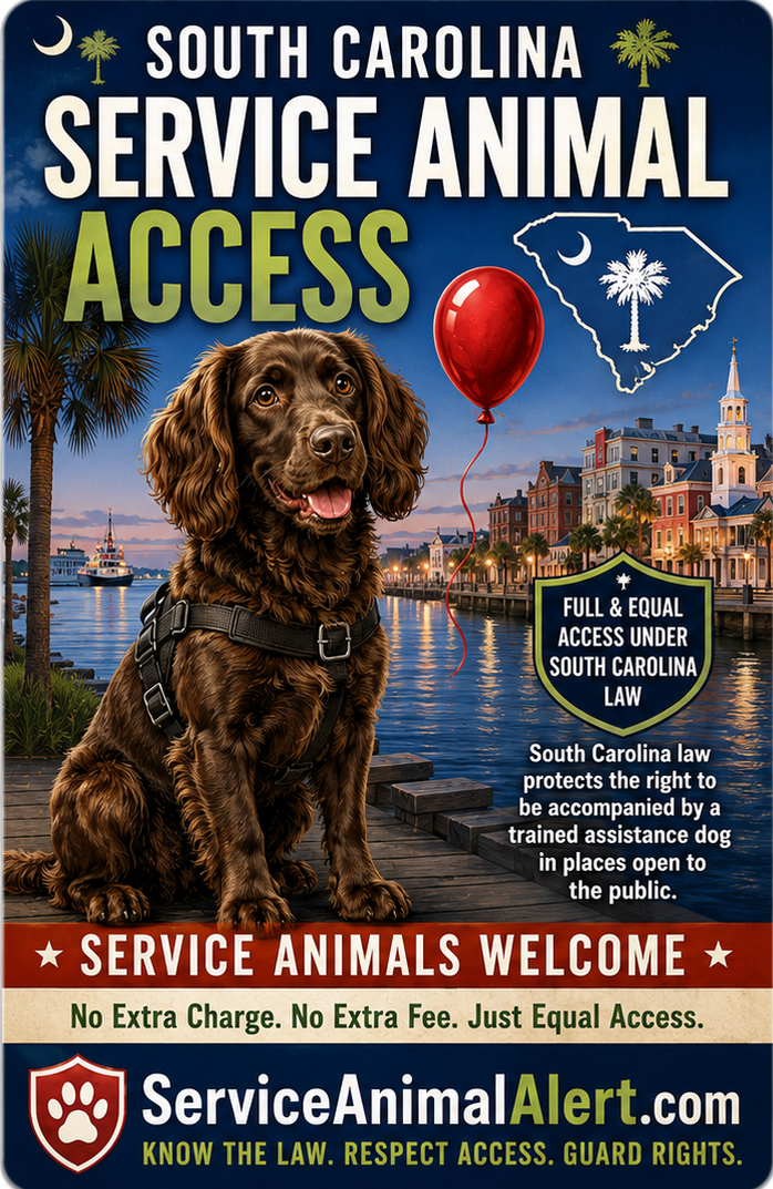 South Carolina Service Animal Access Card + Lanyard