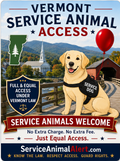 Vermont Service Animal Access Card + Lanyard