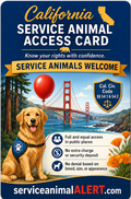 California Service Animal Access Card + Lanyard