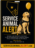 Nevada Service Animal Access Card + Lanyard