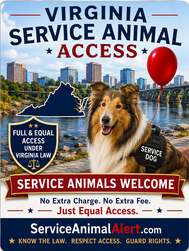 Virginia Service Animal Access Card + Lanyard
