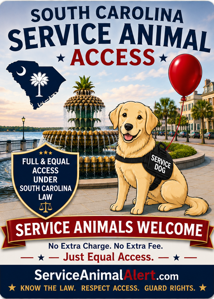 South Carolina Service Animal Access Card + Lanyard