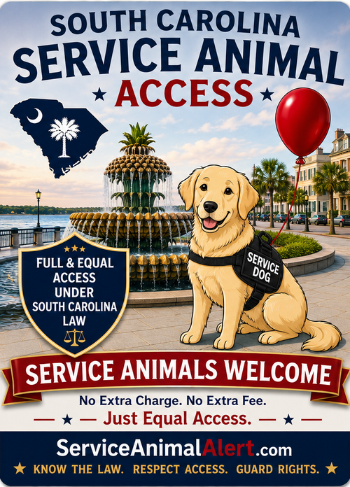 South Carolina Service Animal Access Card + Lanyard