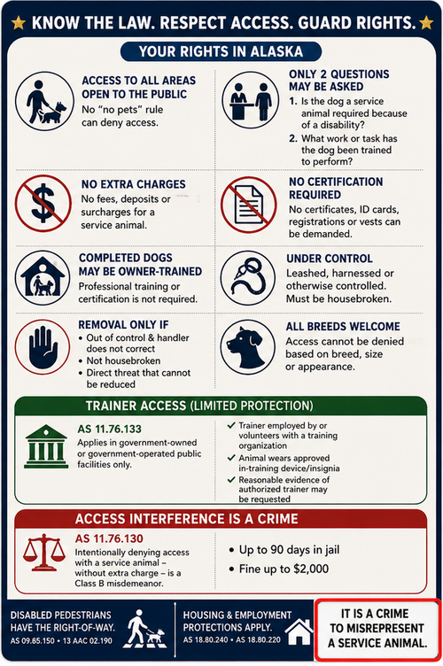 Alaska Service Animal Access Badge + Lanyard
