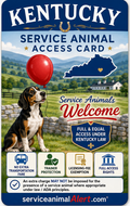 Kentucky Service Animal Access Card + Lanyard